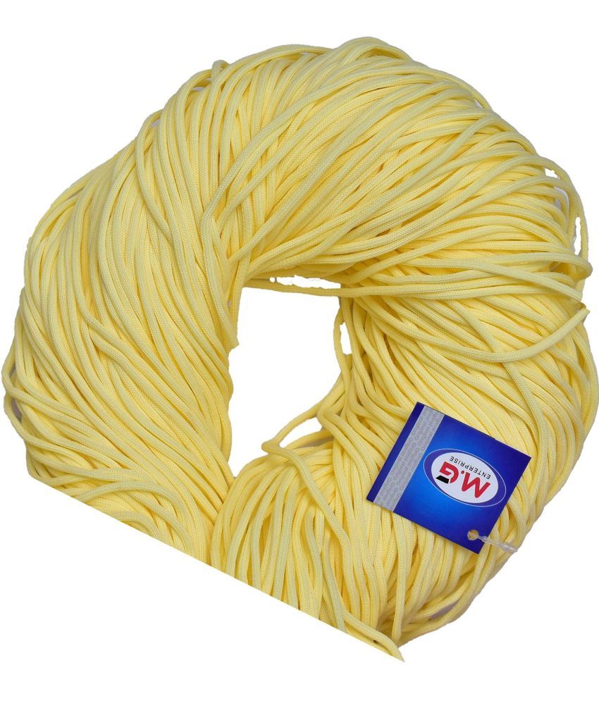     			Cream 100 mtr  Braided Cord Thread Nylon knot Rope sturdy cording- Art-ABED