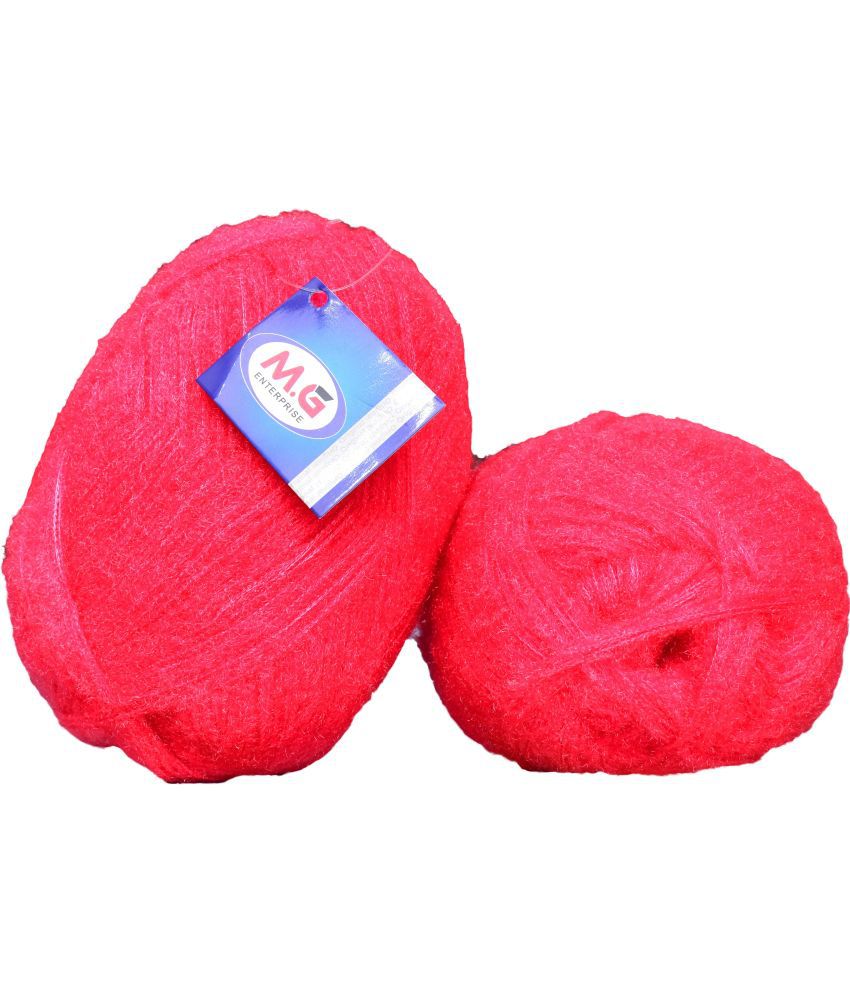     			Feather Rani (200 gm)  Wool Ball 100 gm each 200 gm total Hand knitting wool / Art Craft soft fingering crochet hook yarn, needle knitting yarn thread dyed