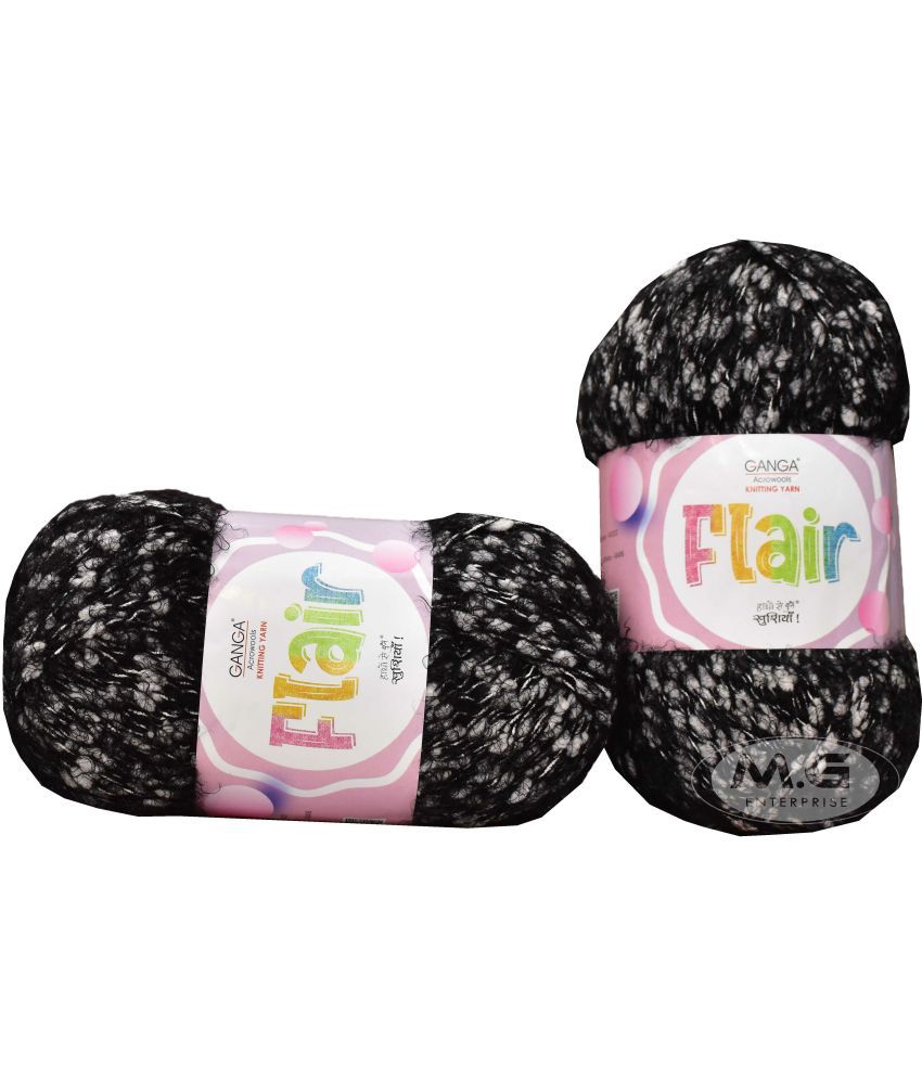     			GAN GA Flair  Black 200 gms Wool Ball Hand knitting wool -J Art-AEGJ