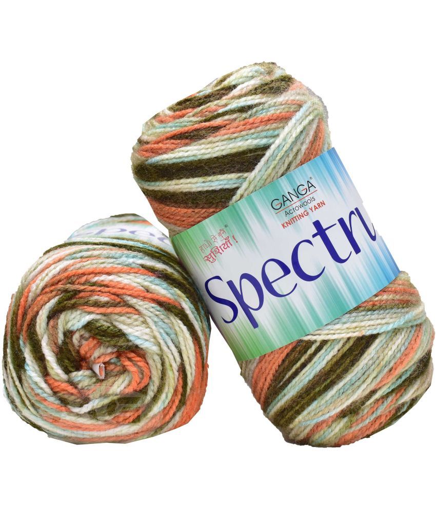     			Ganga Spectrum M_G Rowan mix (400 gm)  Wool Ball Hand knitting wool