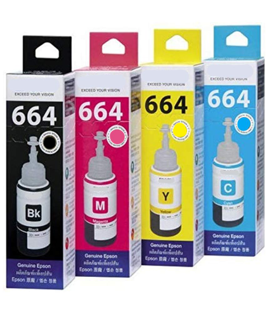     			ID CARTRIDGE 664 Multicolor Pack of 4 Cartridge for L300, L350, L355, L550, T7741 Ink Bottle For Compatible for Ep son M100 M199