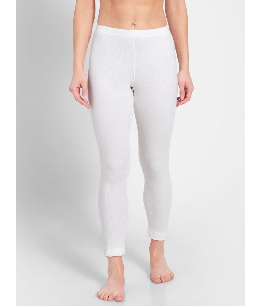     			Jockey 2520 Women Super Combed Cotton Rich Thermal Leggings with Stay Warm Technology - Off White