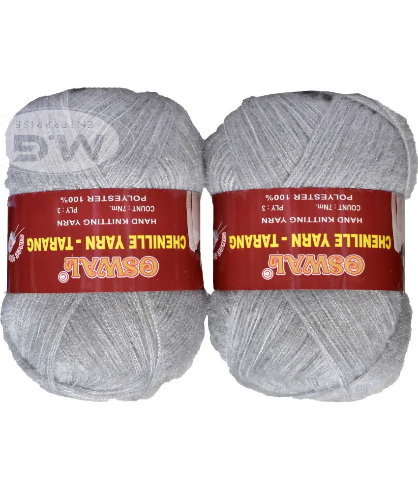     			Knitting Wool Yarn, Soft Tarang Feather Wool Ball Steel Grey 300 gm  Best Used with Knitting Needles, Soft Tarang Wool Crochet NeedlesWool Yarn for Knitting