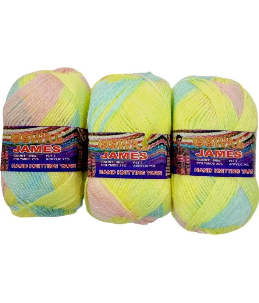     			Knitting Yarn 3ply Wool, 300 gm Best Used with Knitting Needles, Crochet Needles Wool Yarn for Knitting. Shade no.7