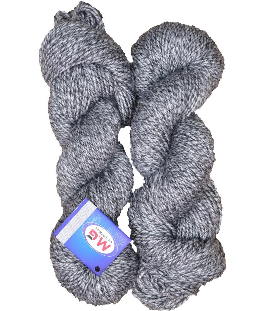     			Knitting Yarn Fusion Soft Wool, Steel Grey  400 gm  Best Used with Knitting Needles, Crochet Needles Wool Yarn for Knitting.