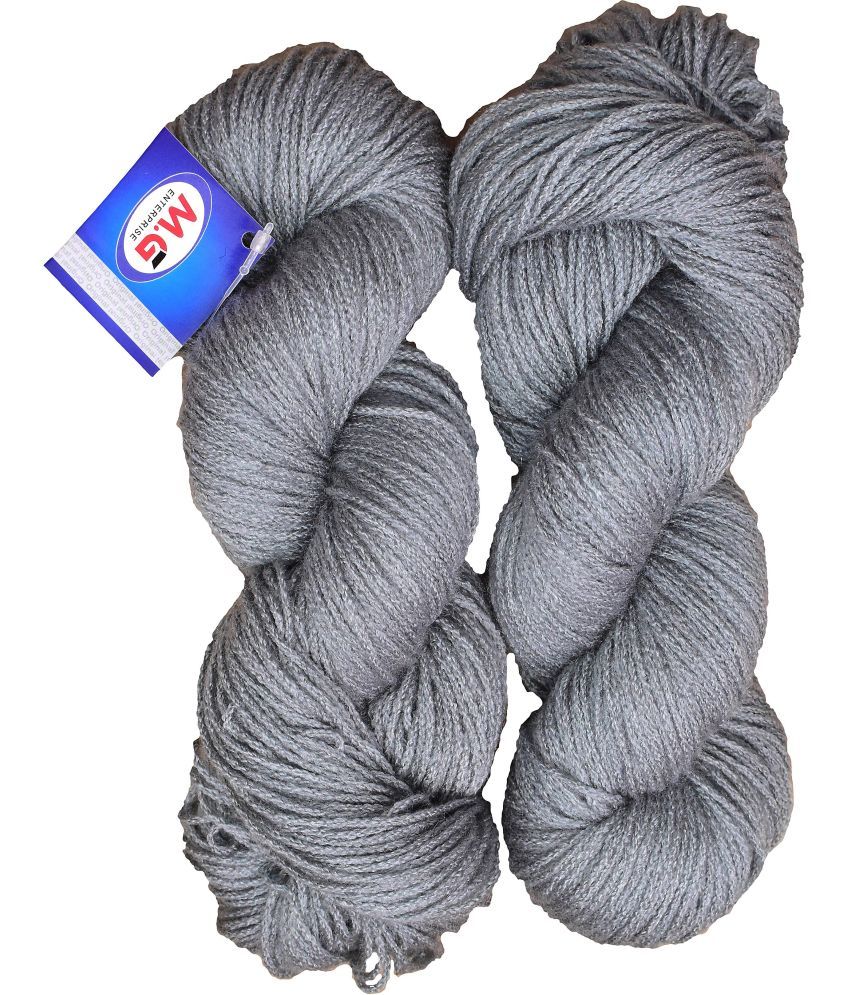     			Knitting Yarn Martina Wool, Crave Wool Steel Grey 400 gm  Best Used with Knitting Needles, Crave Wool Crochet Needles Wool Yarn for Knitting.