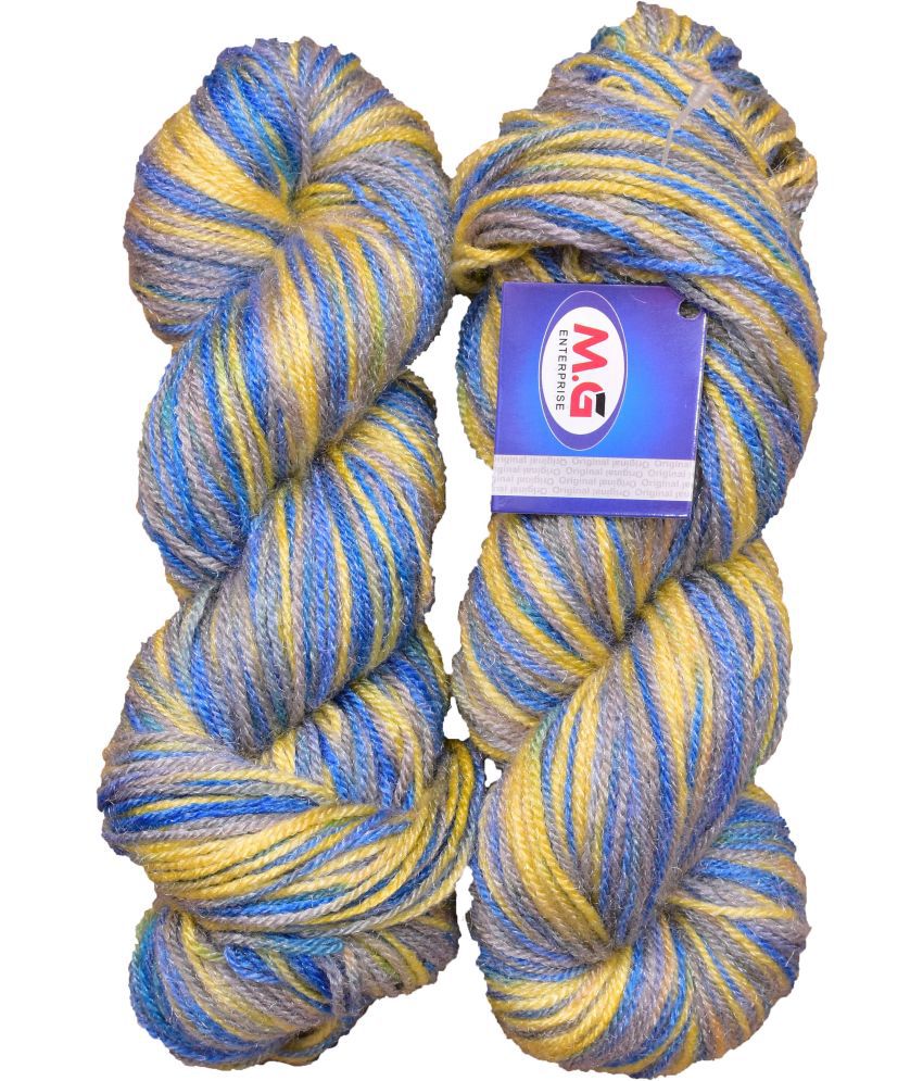     			Knitting Yarn Multi Wool, Blue Berry  200 gm  Best Used with Knitting Needles, Crochet Needles Wool Yarn for Knitting.