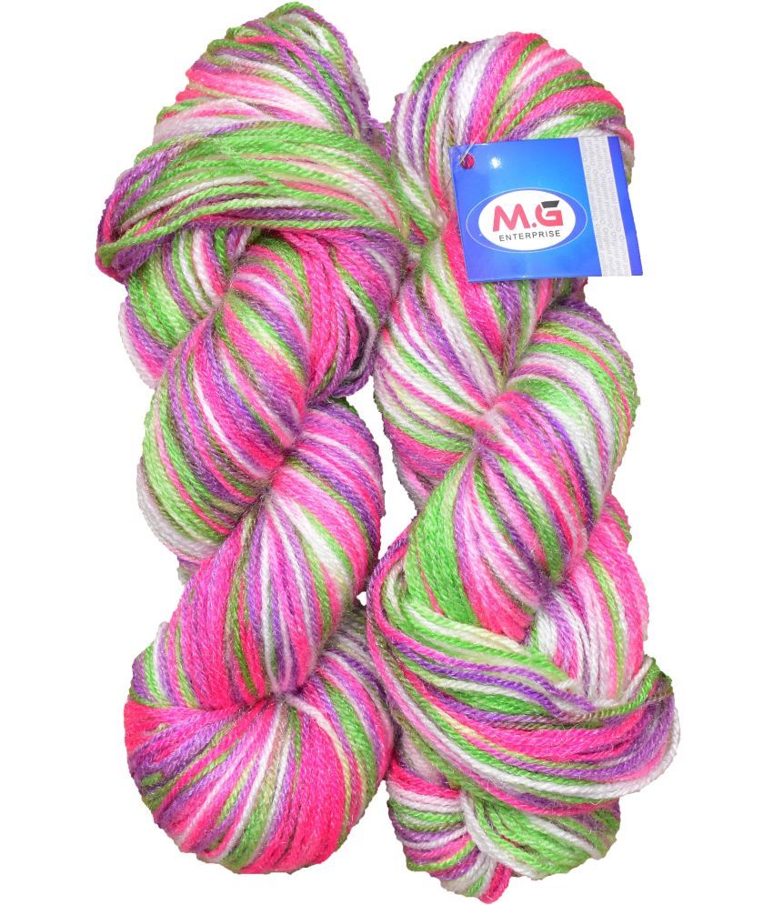     			Knitting Yarn Multi Wool, Tulip 200 gm  Best Used with Knitting Needles, Crochet Needles Wool Yarn for Knitting.