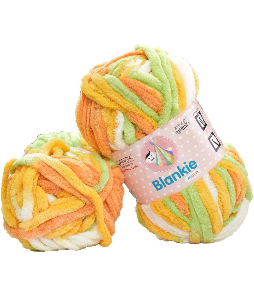     			Knitting Yarn Thick Chunky Wool, Blankie Mango 200 gm