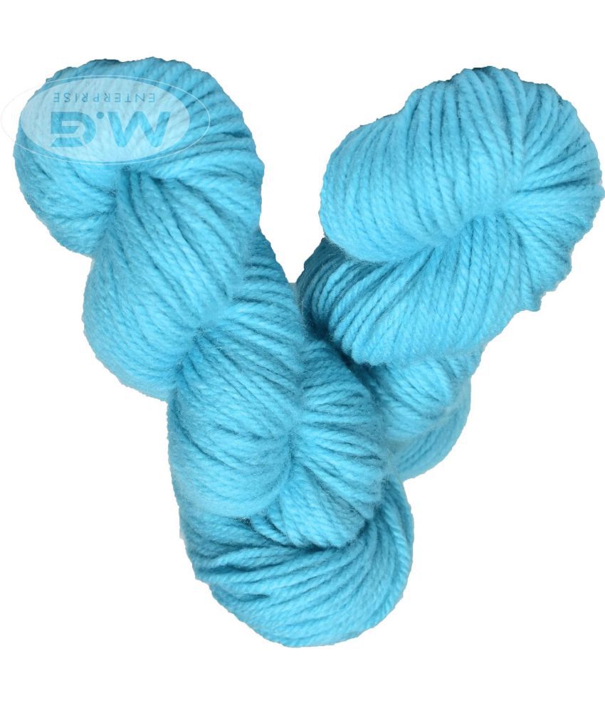     			Knitting Yarn Thick Chunky Wool, Varsha Sky Blue 300 gm  Best Used with Knitting Needles, Crochet Needles Wool Yarn for Knitting. By Oswal W XB