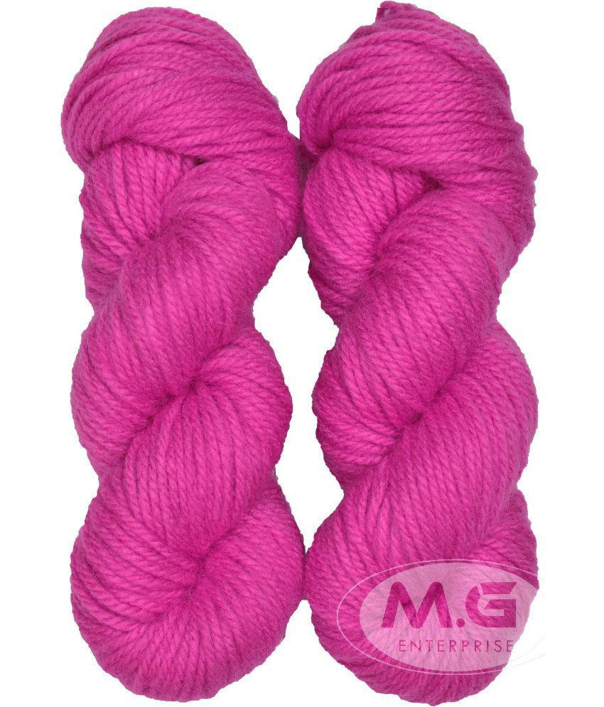     			Knitting Yarn Thick Chunky Wool, Varsha Magenta 200 gm  Best Used with Knitting Needles, Crochet Needles Wool Yarn for Knitting. By Oswal X YE