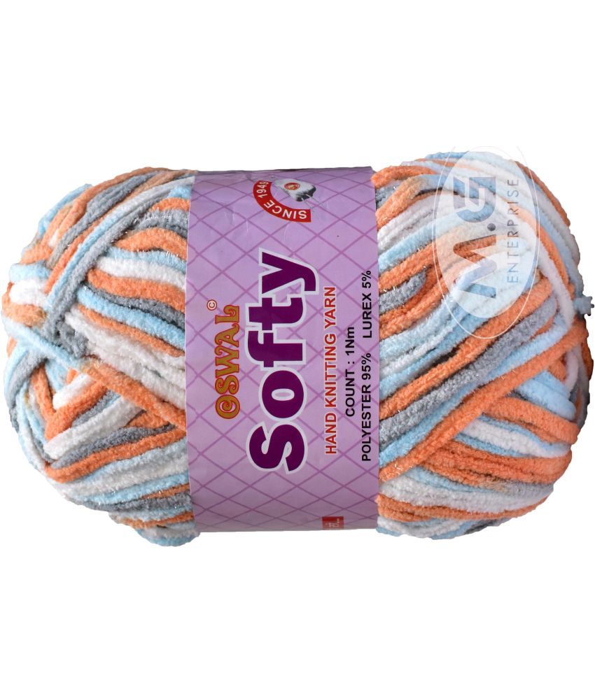     			Knitting Yarn Thick Chunky Wool, Softy Rust Mix WL 450 gm  Best Used with Knitting Needles, Crochet Needles Wool Yarn for Knitting