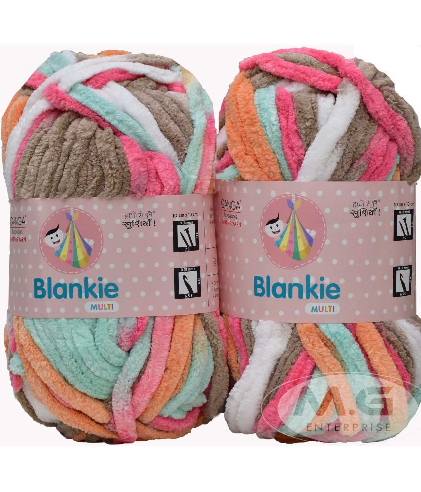     			Knitting Yarn Thick Chunky Wool, Blankie Carnation 500 gm Best Used with Knitting Needles, Crochet Needles Wool Yarn for Knitting, With Needle.-X