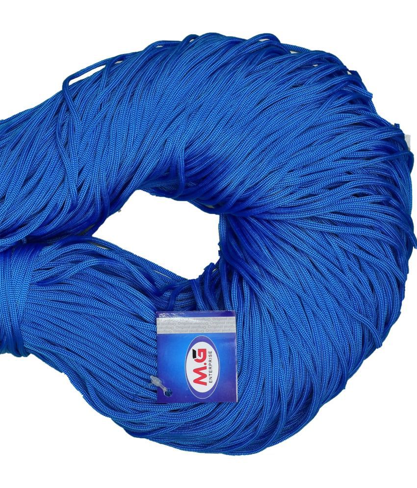     			Macrame Blue Braided Cord Thread Nylon knot Rope sturdy cording, mildew resistant DIY 3 mm 30 m for Jewelry Making, Bags & art craft