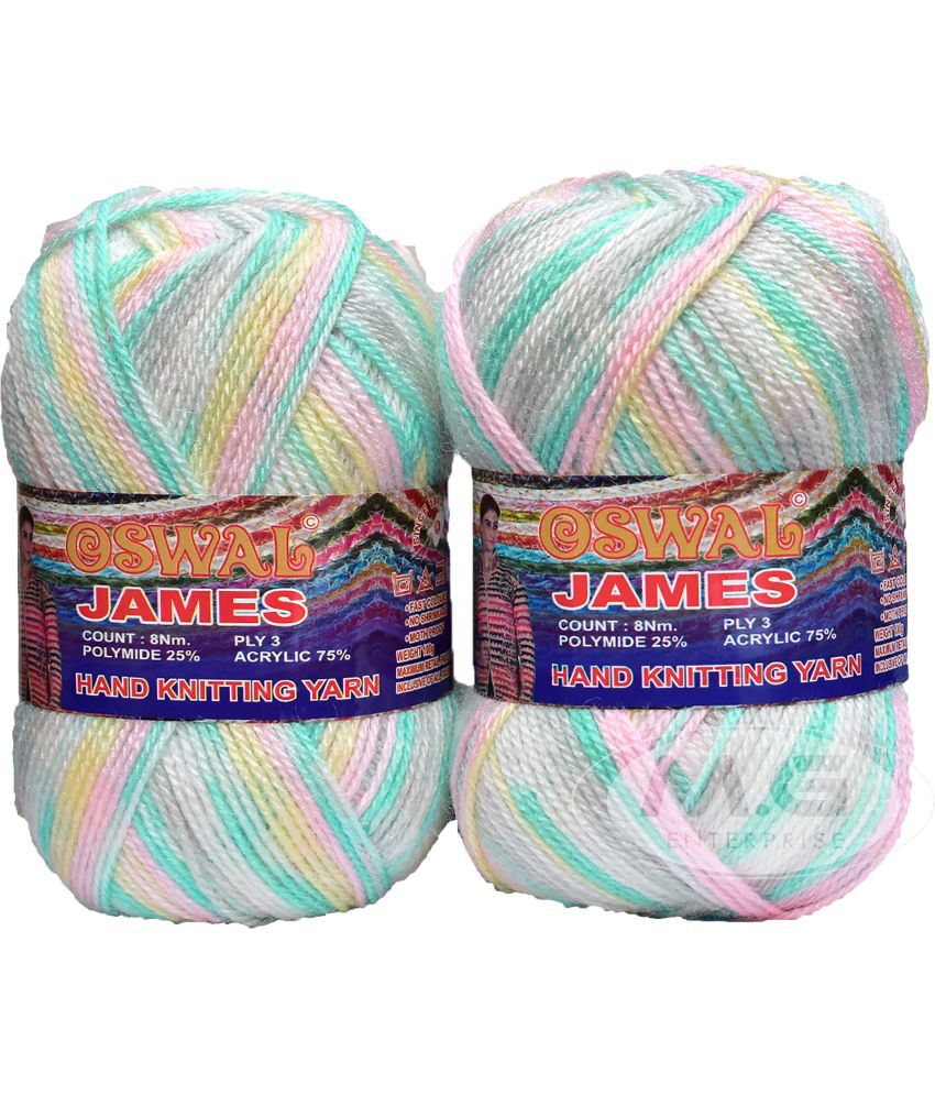     			Oswal James Knitting  Yarn Wool, Blue Sky Ball 500 gm  Best Used with Knitting Needles, Crochet Needles  Wool Yarn for Knitting. By Oswa C DA