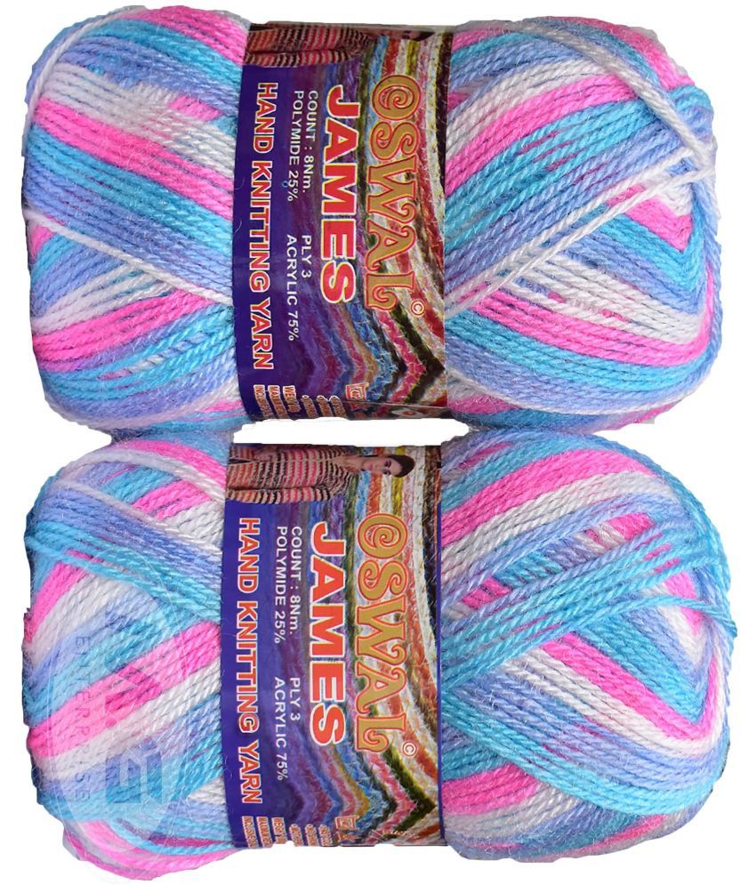     			Oswal James Knitting  Yarn Wool, Blue Rose Ball 200 gm  Best Used with Knitting Needles, Crochet Needles  Wool Yarn for Knitting. By Oswa  U
