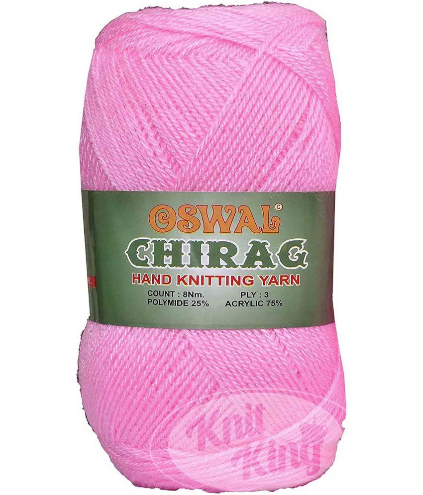     			Oswal KK_Chirag Pink (200 gm)  Wool Ball Hand knitting wool  AA