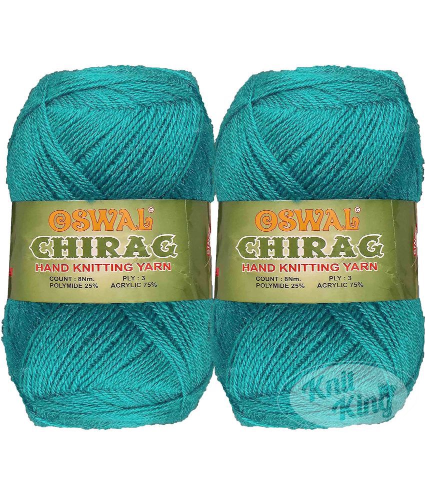     			Oswal KK_Chirag Teal Green (200 gm)  Wool Ball Hand knitting wool  NB
