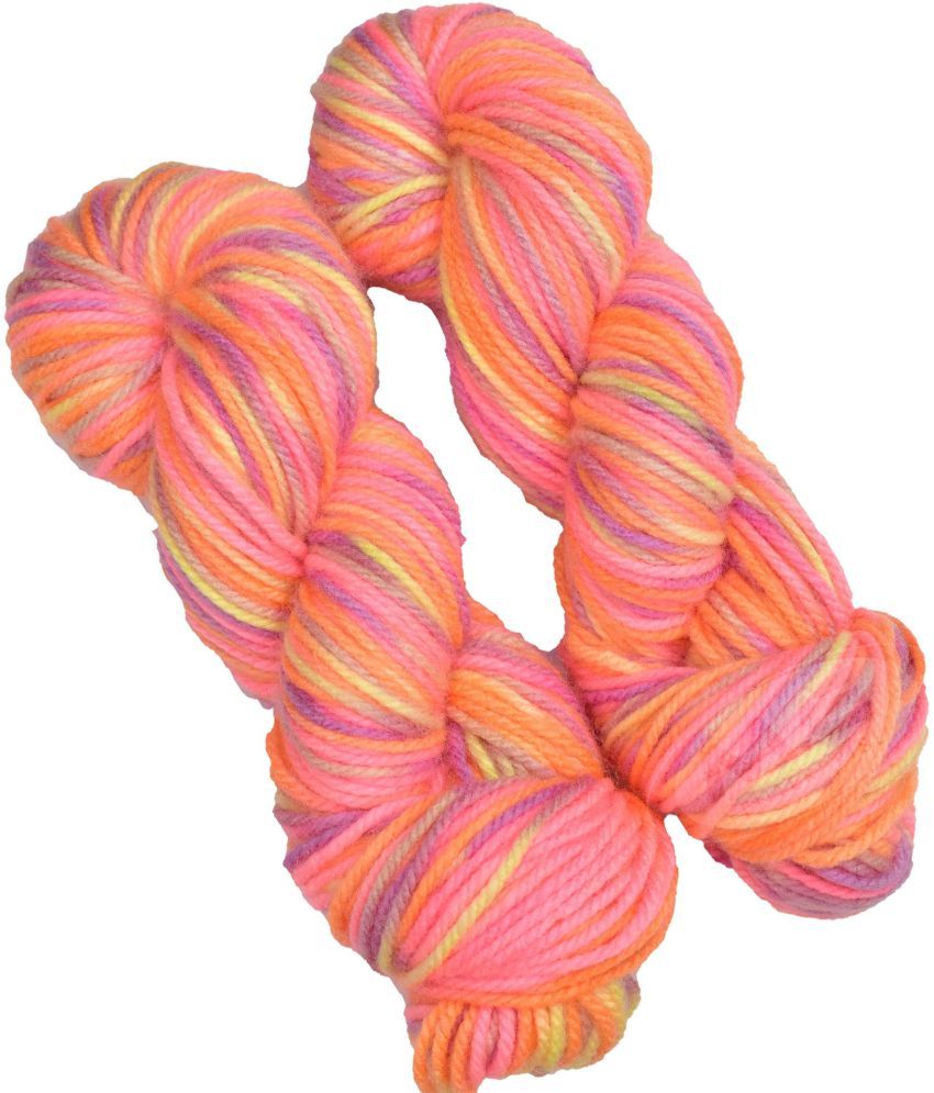     			Oswal Knitting Yarn Thick Chunky Wool, Rose mix 400 gm ART - ACEG