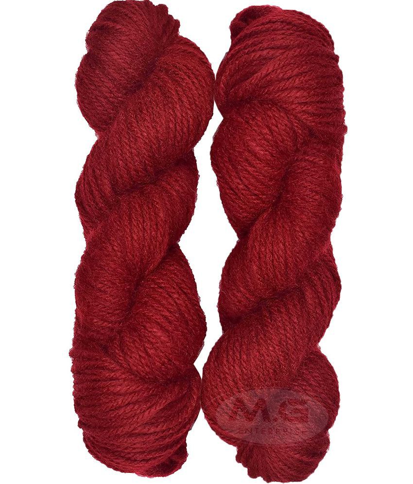     			Oswal Knitting Yarn Thick Chunky Wool, Mehroon 200 gm ART - AAJC