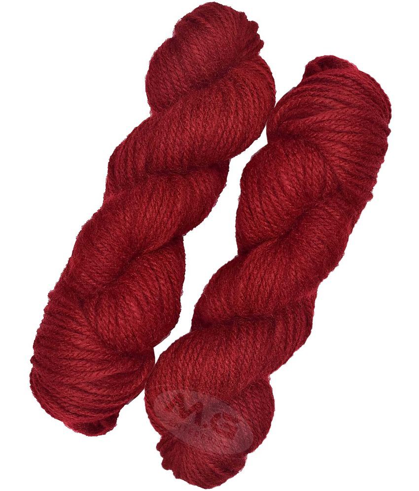     			Oswal Knitting Yarn Thick Chunky Wool, Red 300 gm ART - AAJH