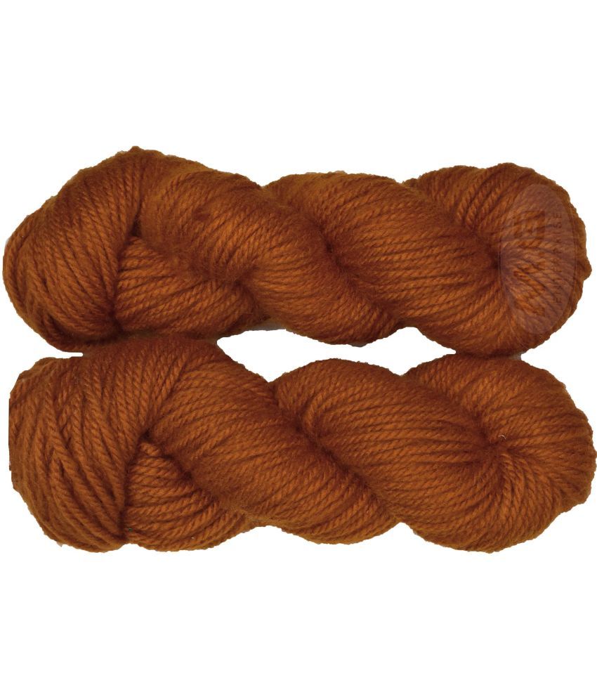     			Oswal Knitting Yarn Thick Chunky Wool, Brown 200 gm ART - AJIF