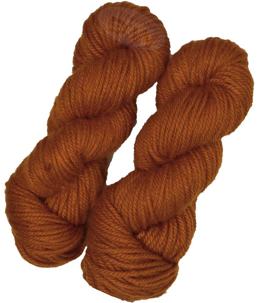     			Oswal Knitting Yarn Thick Chunky Wool, Brown 300 gm ART - AJIF