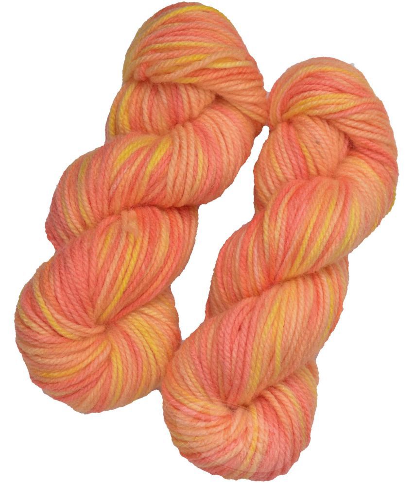     			Oswal Knitting Yarn Thick Chunky Wool, Multi Orange 400 gm ART - AAJD