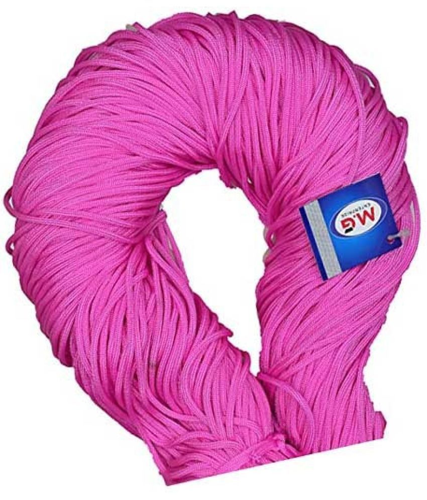     			Pink 125 mtr  Braided Cord Thread Nylon knot Rope sturdy cording- Art-ABEB