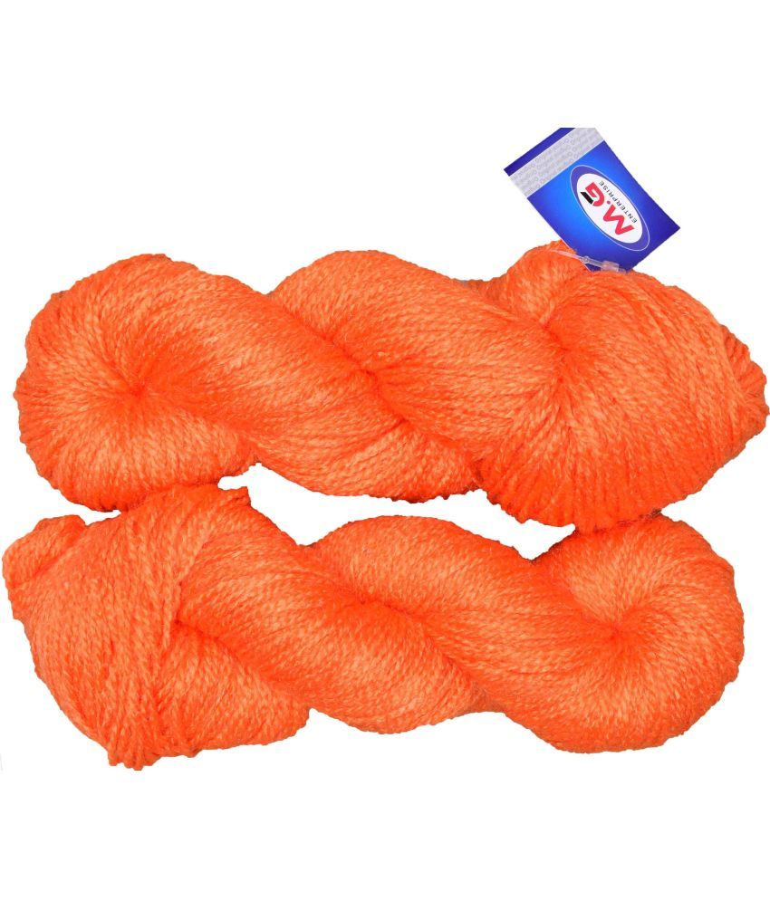     			Popeye Orange (400 gm)  Wool Hank Hand knitting wool / Art Craft soft fingering crochet hook yarn, needle knitting yarn thread dyed