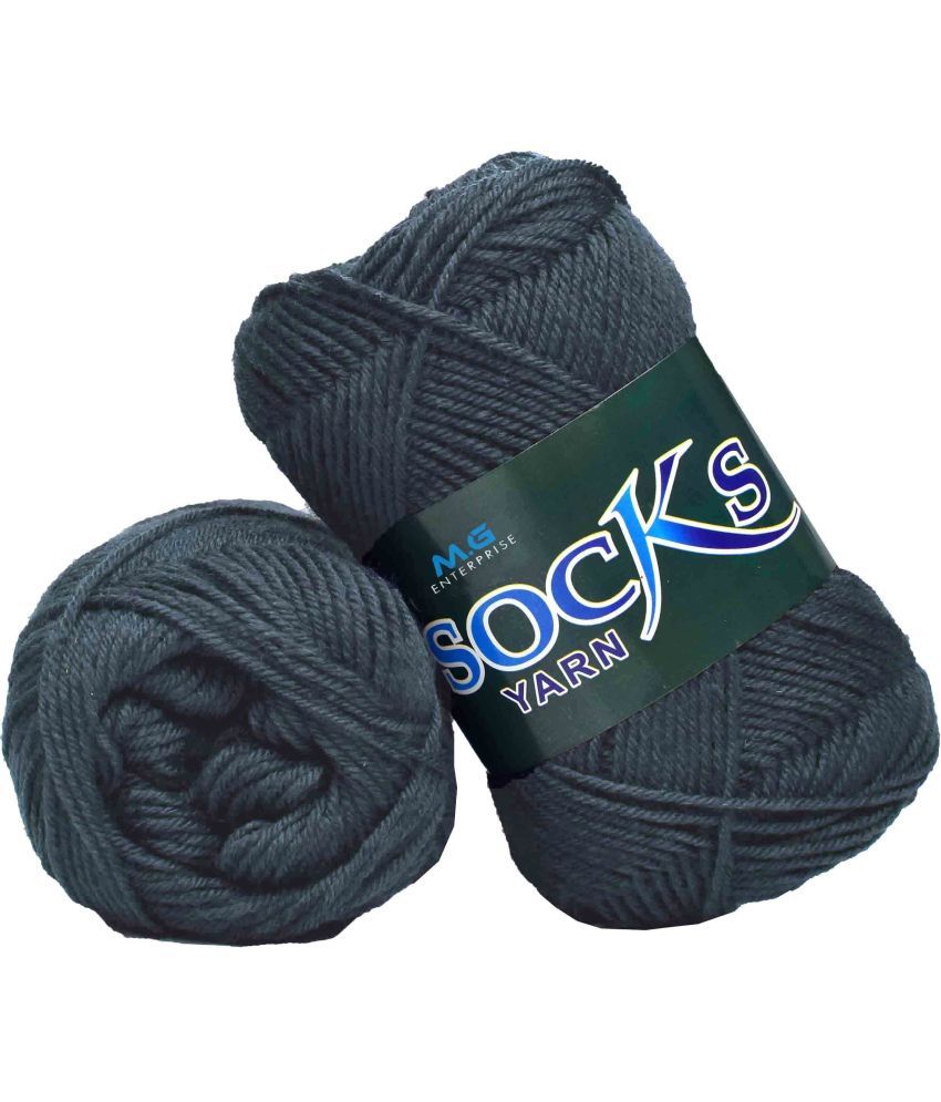     			Premium  Deep Grey Socks high strength Nylon yarn (  300 g )