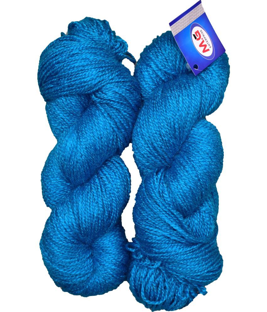     			Rabit Excel Blue (300 gm)  Wool Hank Hand knitting wool / Art Craft soft fingering crochet hook yarn, needle knitting yarn thread dyed