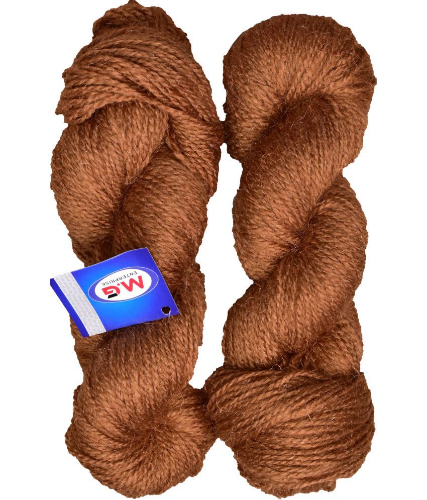     			Rabit Excel Brown (400 gm)  Wool Hank Hand knitting wool / Art Craft soft fingering crochet hook yarn, needle knitting yarn thread dyed