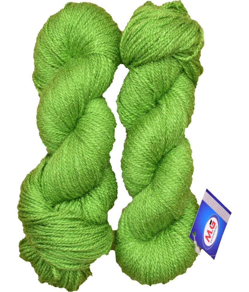     			Rabit Excel Light Green (200 gm)  Wool Hank Hand knitting wool / Art Craft soft fingering crochet hook yarn, needle knitting yarn thread dyed