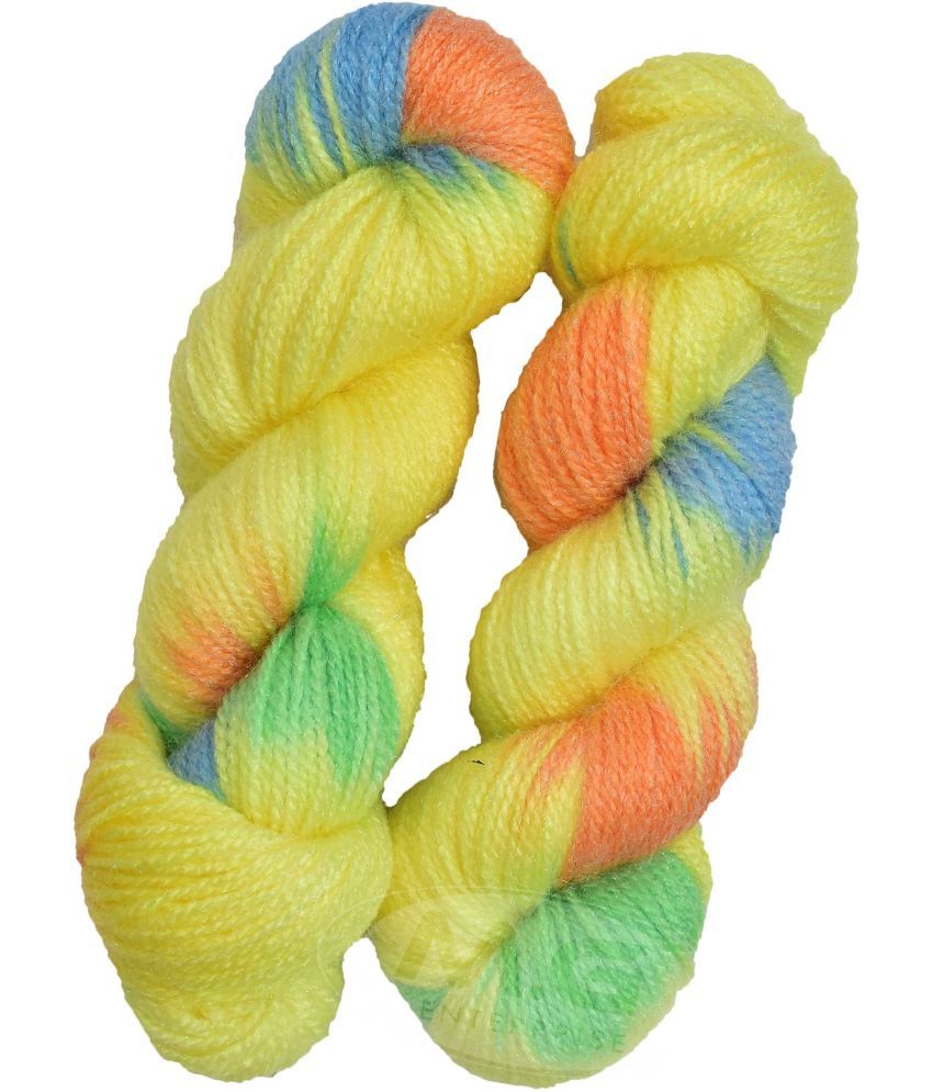     			Represents Ganga Glow Knitting Yarn Wool, Lemon  400 gm . Art-ABAE