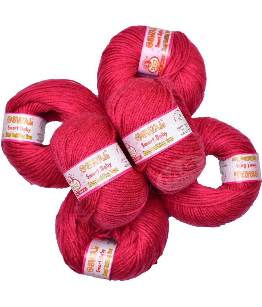     			Represents Oswal 100% Acrylic Wool Rosy (12 pc) Baby Soft Yarn ART - IG