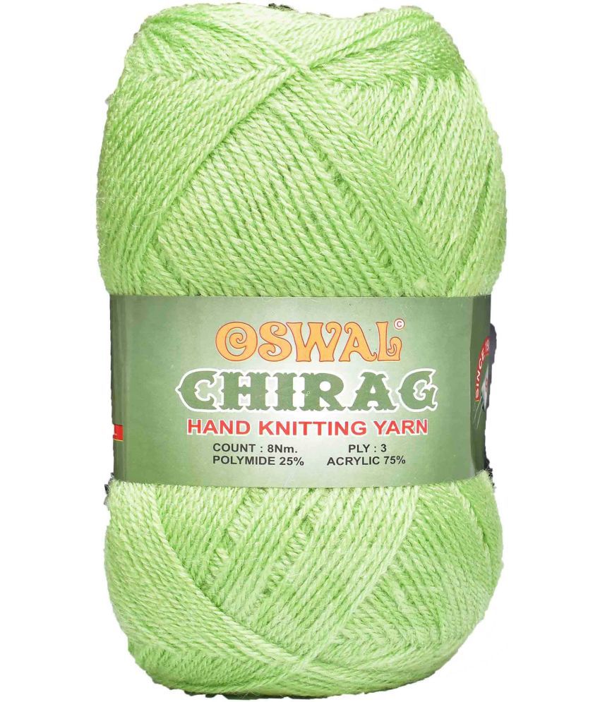     			Represents Oswal Chirag  Light Green 200 gms Wool Ball wool U Art-AJDF