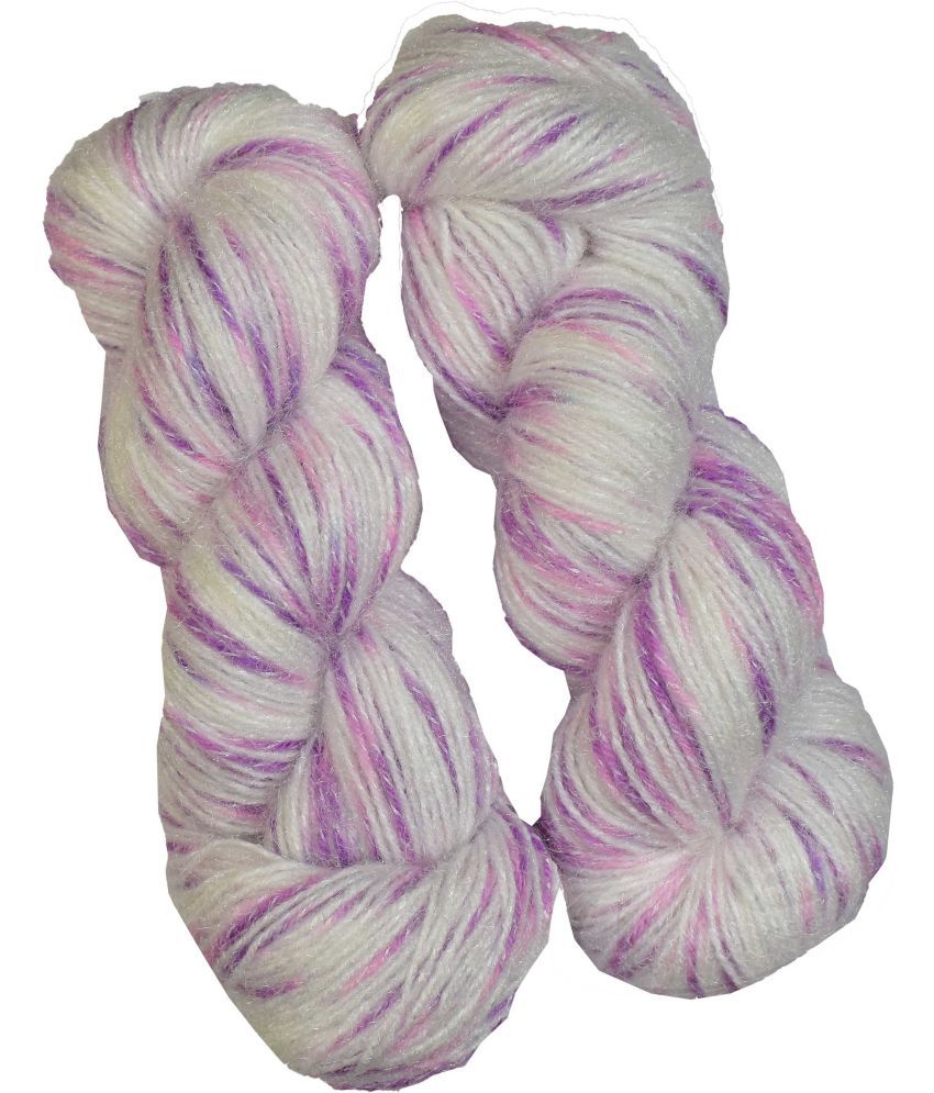     			Represents Oswal Knitting Yarn Arman Wool Purple White 500 gm ART - AABE