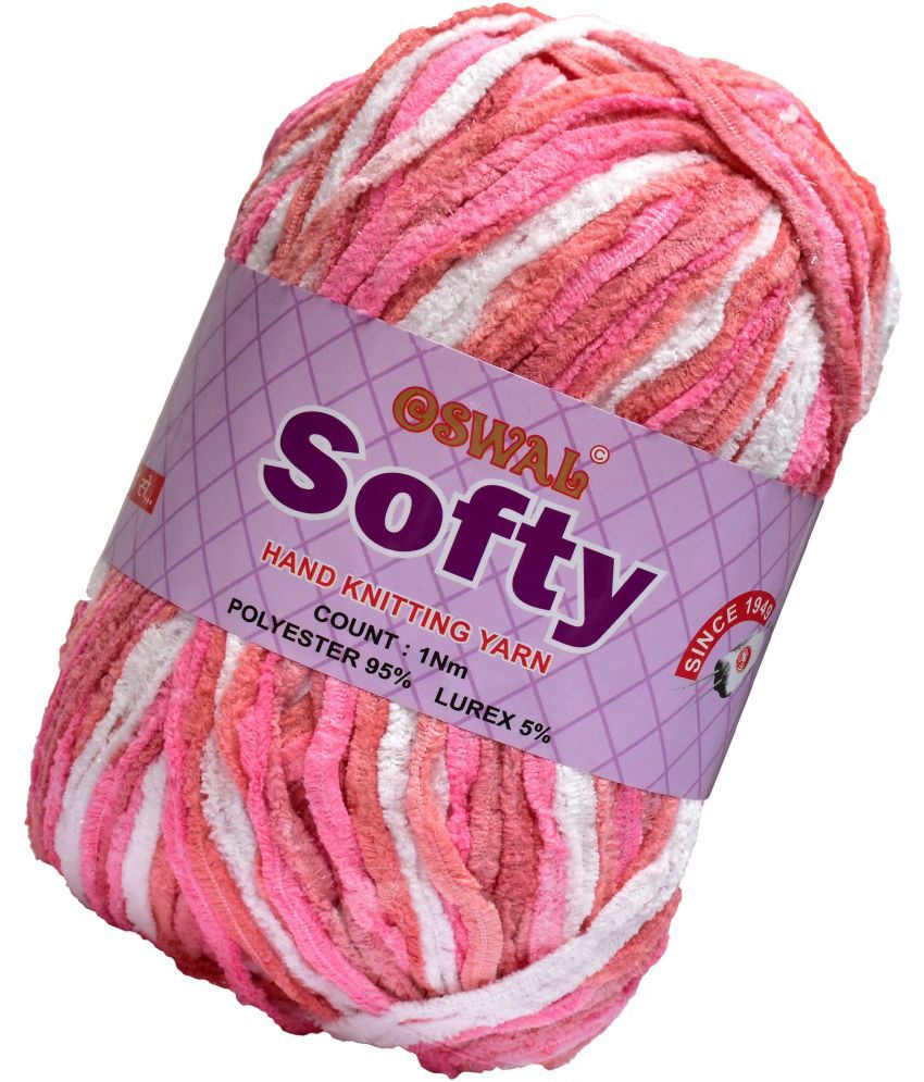     			Represents Oswal Knitting Yarn Thick Wool, Softy Gajri/Peach 450 gm Art-GGF