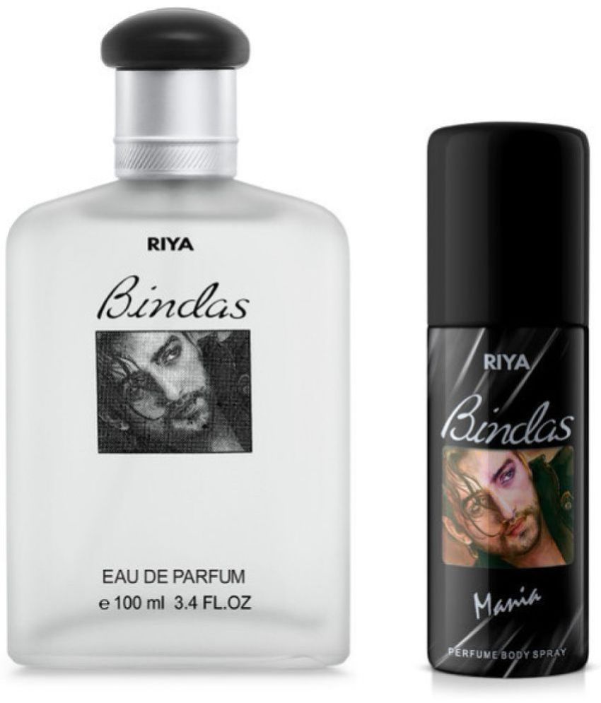     			Riya Bindas Eau De Parfum (EDP) For Men (100ml & 40ml) ( Pack of 2 )