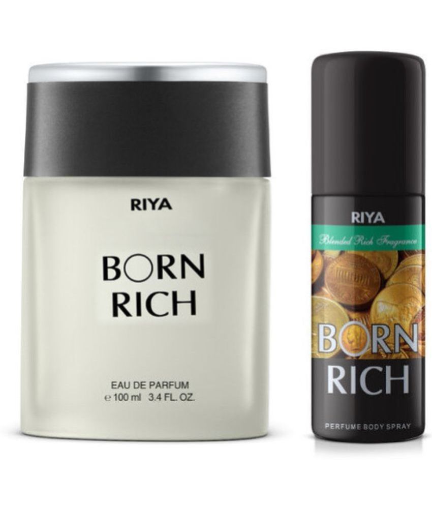     			Riya Born Rich Eau De Parfum (EDP) For Men 140 ( Pack of 2 )