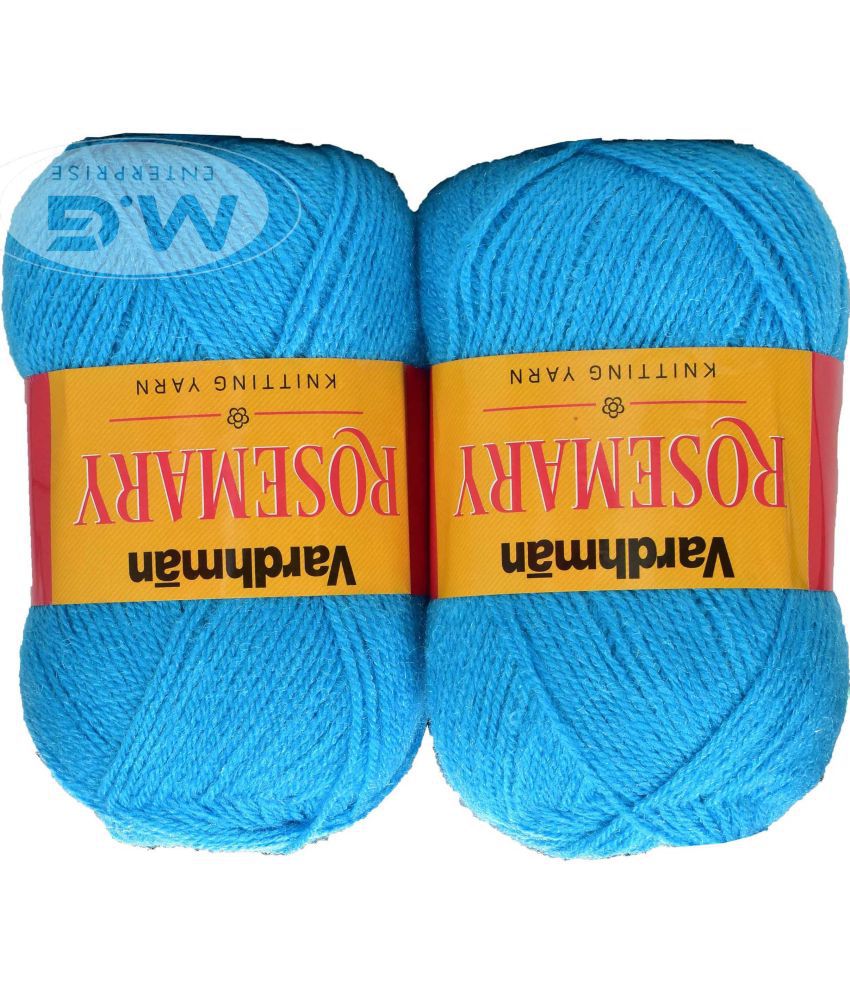     			Rosemary Aqua Blue (400 gm)  Wool Ball Hand knitting wool / Art Craft soft fingering crochet hook yarn, needle knitting yarn thread dyed- H IR