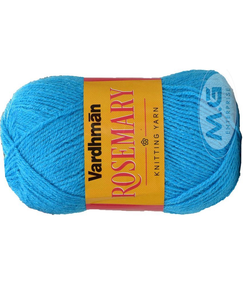     			Rosemary Aqua Blue (500 gm)  Wool Ball Hand knitting wool / Art Craft soft fingering crochet hook yarn, needle knitting yarn thread dyed- E FR