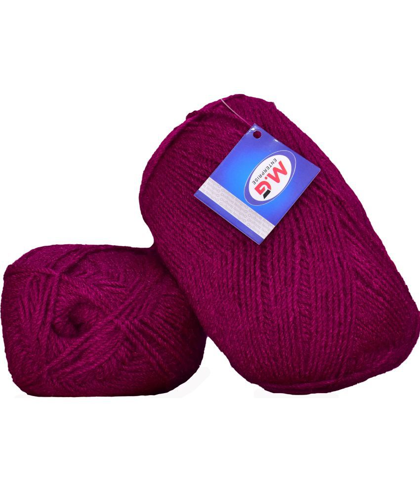     			Rosemary Magenta (400 gm)  Wool Ball Hand knitting wool / Art Craft soft fingering crochet hook yarn, needle knitting yarn thread dyed