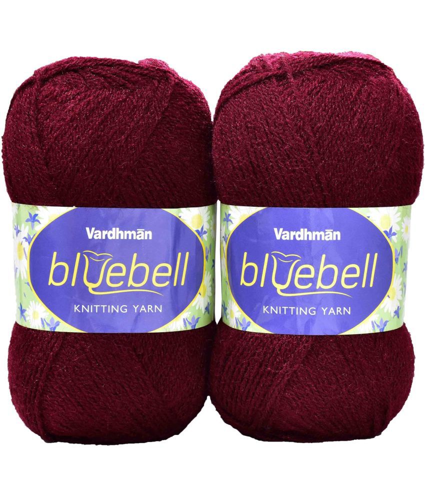     			Rosemary Mehroon (200 gm)  Wool Ball Hand knitting wool / Art Craft soft fingering crochet hook yarn, needle knitting yarn thread dyed