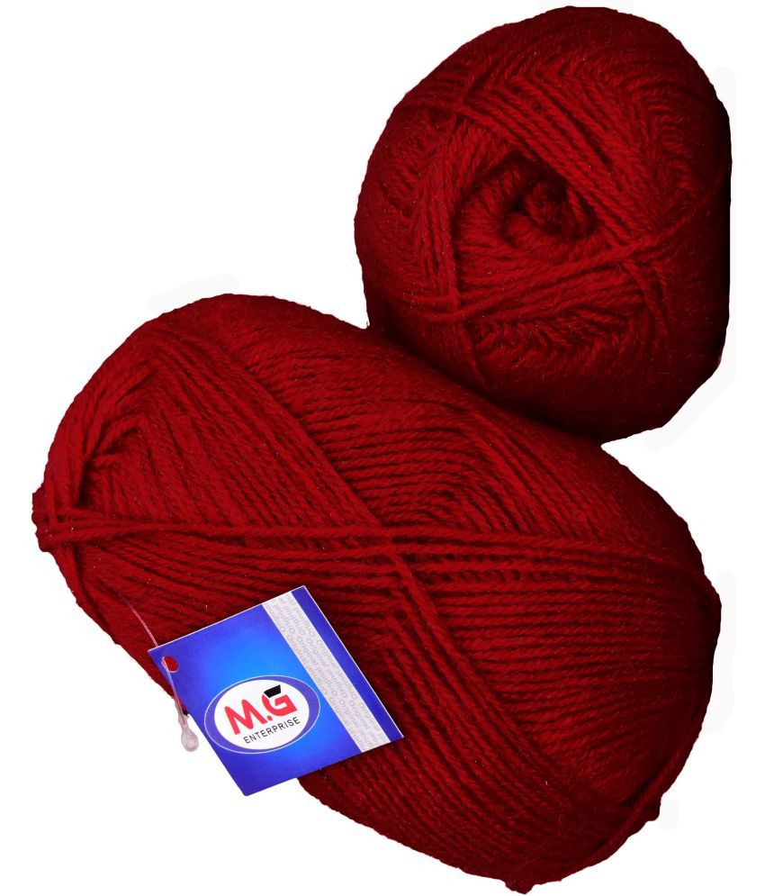     			Rosemary Red (400 gm)  Wool Ball Hand knitting wool / Art Craft soft fingering crochet hook yarn, needle knitting yarn thread dyed
