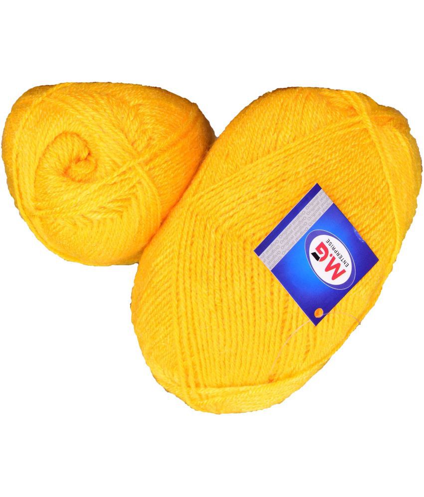     			Rosemary Yellow (300 gm)  Wool Ball Hand knitting wool / Art Craft soft fingering crochet hook yarn, needle knitting yarn thread dyed