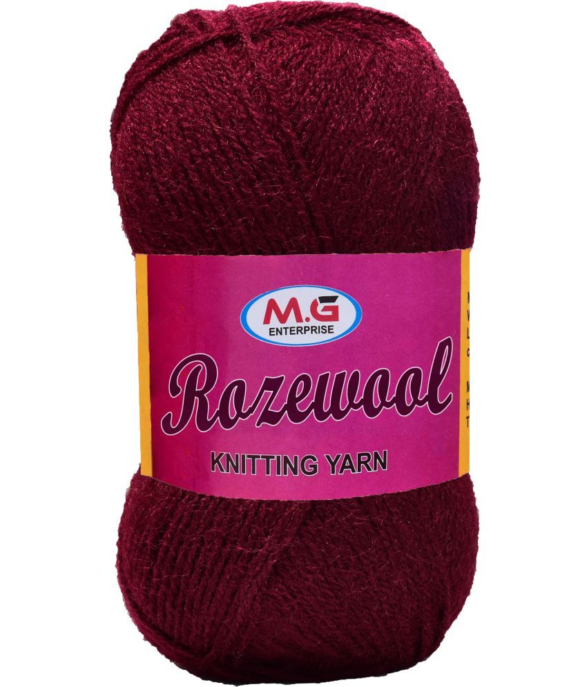     			Rosewool  Mehroon 200 gms Wool Ball Hand knitting wool- Art-FIF