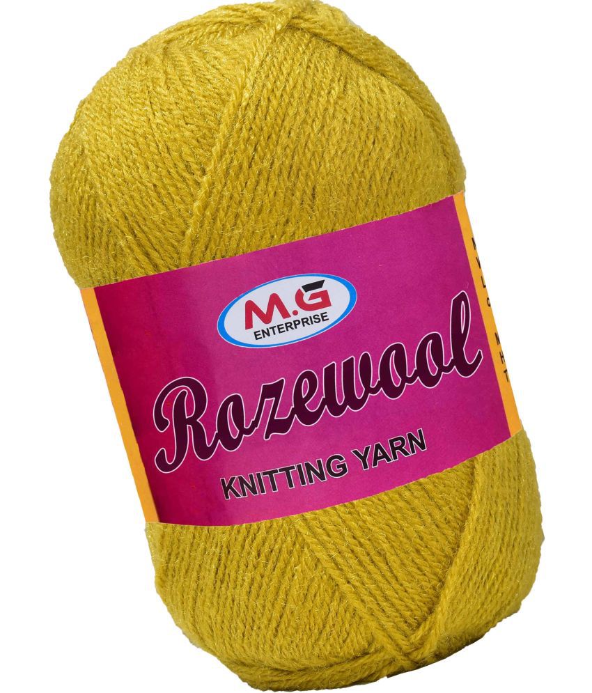     			Rosewool  Mustard 400 gms Wool Ball Hand knitting wool- Art-FIE