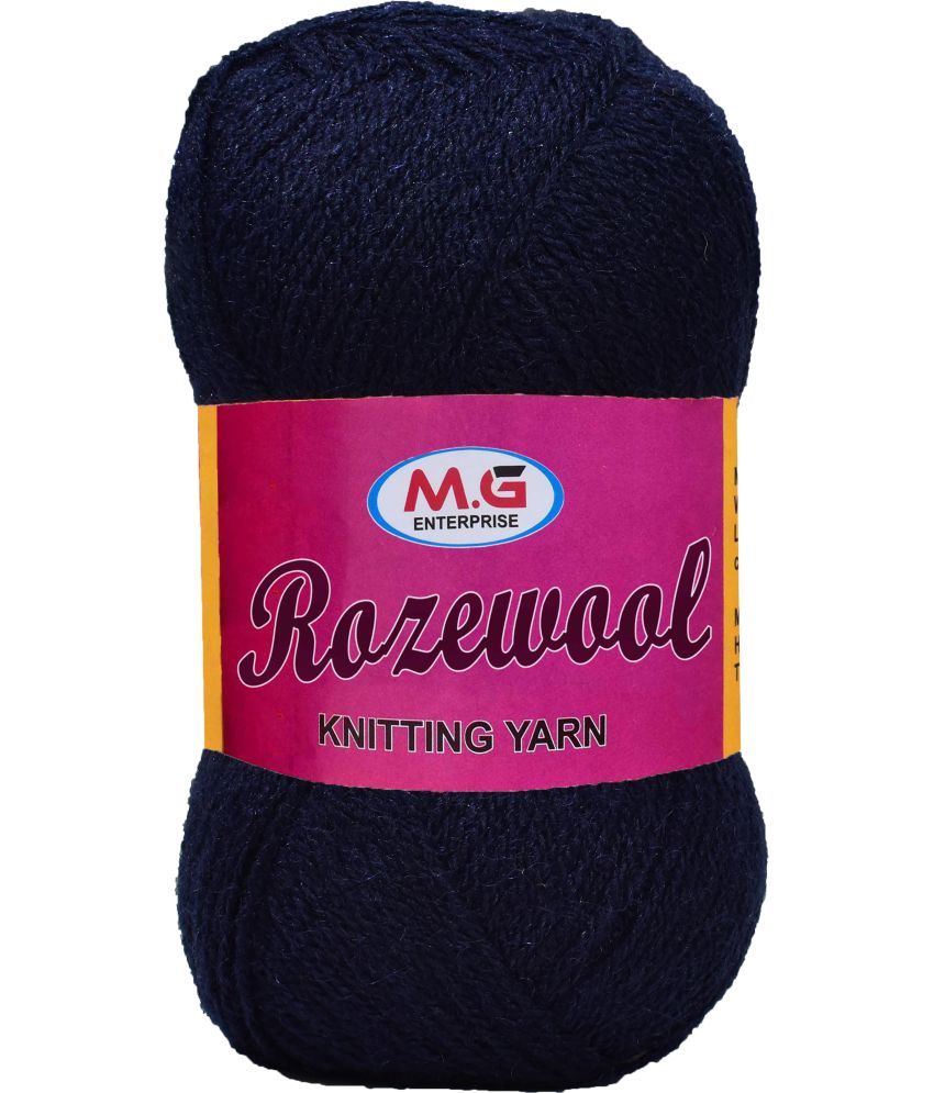     			Rosewool  Navy 200 gms Wool Ball Hand knitting wool- Art-GJI